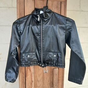 Black Faux Leather Jacket
